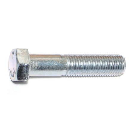 Midwest Fastener Grade 5, 7/16"-20 Hex Head Cap Screw, Zinc Plated Steel, 2 in L, 50 PK 00523